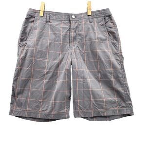 Luluemon Athletica Shorts 32x9* Gray Plaid Stretch Golf Performance Preppy Men's